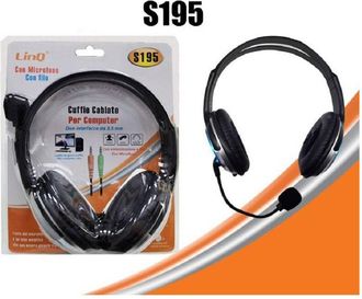 Trade Shop Trade Shop - Cuffie Con Microfono Cablate Stereo Per Pc Notebook Skype Msn 2 Jack 3.5mm S195