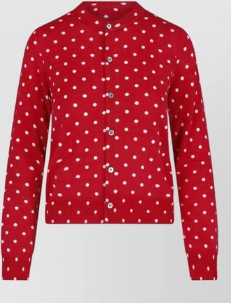 Comme Des Gar&ccedil;ons crew neck long sleeve polka dot top
