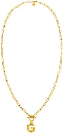 Petit Moments Paper Clip Initial Toggle Necklace in Gold-G at Nordstrom