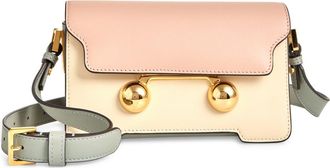 Marni Mini Trunkaroo Colorblock Leather Shoulder Bag in Camelia/shell/storm at Nordstrom