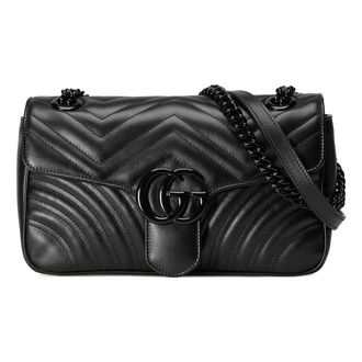 Gucci (WMNS) Gucci GG Marmont Matelasse Shoulder Bag Small Black 443497-DTDFV-1000