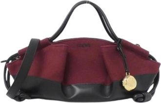 Loewe Pre-owned Handbags, female, Red, Size: ONE SIZE Pre-owned Canvas Handbag