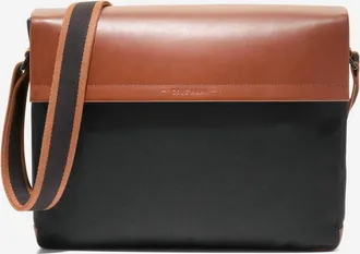 Cole Haan Mens Judson Brushed Twill Messenger Bag - Black