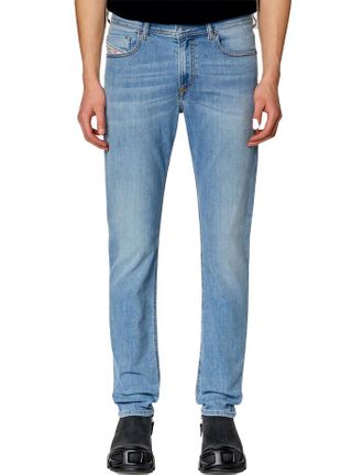 Diesel jeans Sleenker lichtblauw effen denim 5-p