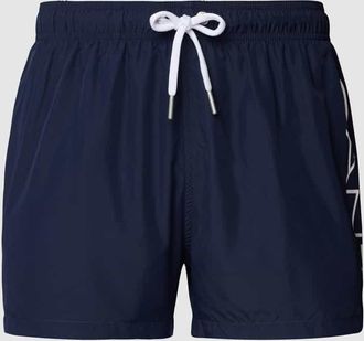 GANT Badehose mit Logo-Print in Dunkelblau, Gr&ouml;&szlig;e XL