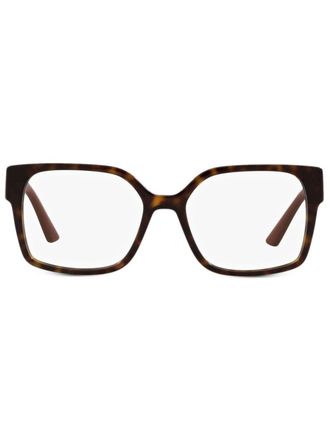 Prada Bril met vierkant montuur - Bruin