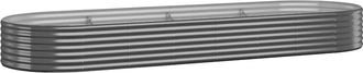 vidaXL Vidaxl - Jardinera Arriate Acero Galvanizado Antracita 322x100x36cm