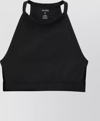 Filippa K layered high neck halterneck sports bra
