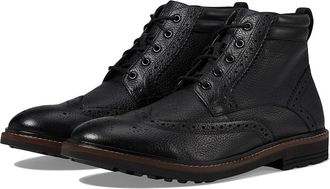 Nunn Bush Odell 2.0 Wingtip Dress Casual Chukka Leather Boots Mens Boots Black : 10.5 XW (4E)