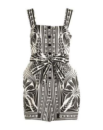 Farm Rio MONOCHROME ELEGANCE SCARF OFF-WHITE ROMPER