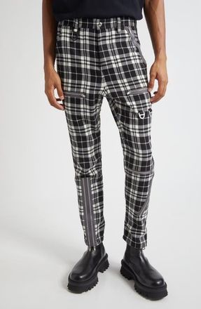 Undercover Plaid Cargo Pants in Black/White at Nordstrom, Size 4