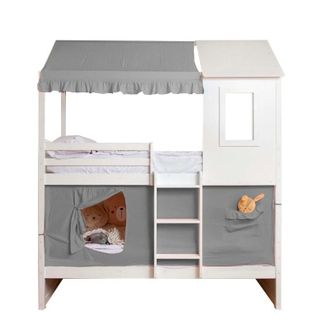 Muemue Techo Para Litera Litera Casita Algod&oacute;n Gris 70x198/154x133cm