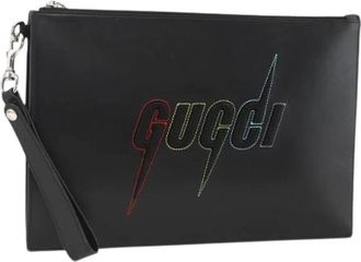 Gucci Pre-owned Clutches, female, Black, Size: ONE SIZE Pre-owned Vintage Clutch Bag