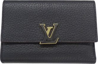 Louis Vuitton Hot Pink Noir Leather Wallet (Tri-Fold) (Pre-Owned)