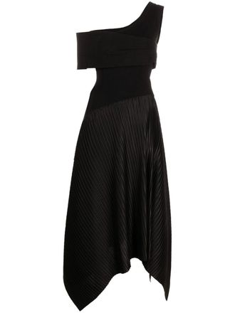 AZ FACTORY Vestito lungo asimmetrico Sundance - Nero