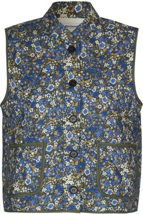 Lollys Laundry Gewatteerde vest met all-over print - Dames - Bodywarmers - Veelkleurig - XS - Katoen - Jassen
