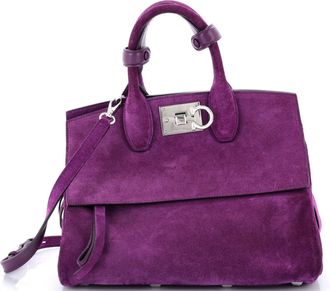 Ferragamo Studio Satchel Suede Small