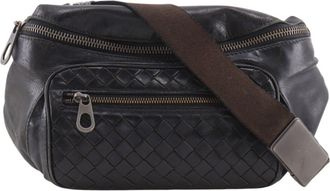 Bottega Veneta Black Leather Shoulder Bag Sling Bag (Pre-Owned)