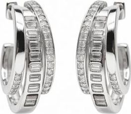 Native Gem Triple Threat Huggie Hoop Earrings in Silver at Nordstrom