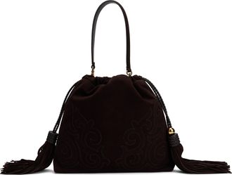Etro Womens Leather Handbag With Tassels Brown Handbags Hand Bags