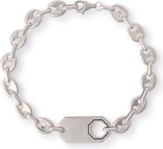 Off-white Hex Nut Dog Tag Mariner Link in Black/gunmetal at Nordstrom, Size 8