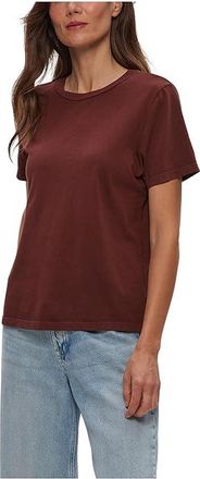 Michael Stars Becca Short Sleeve Crew Neck T-Shirts Womens Clothing Espresso : XL (US 10-12), Cotton/Modal/Spandex