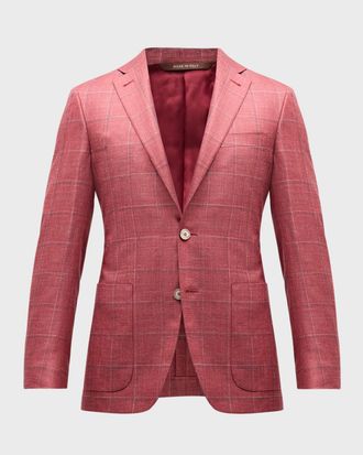 Canali Men & apos;s Windowpane Sport Coat