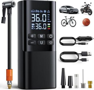 OEM Minicompresor De Aire Port&aacute;til De 150 Psi, Inflador De Neum&aacute;ticos Inal&aacute;mbrico De 7200 Mah Para Bicicleta, Coche, Motocicleta Y Balones, Con Luz Led, I