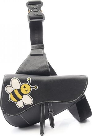 Dior Black Leather Fanny Pack Saddle Bag (Pre-Owned)