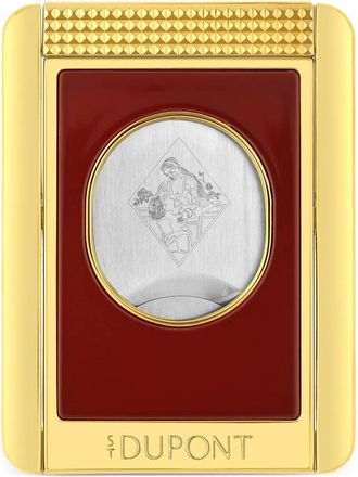 S.T. Dupont monogram cigar cutter stand - unisex - Brass - One Size - Red