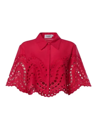 Charo Ruiz Ibiza Storm Cotton Cropped Shirt