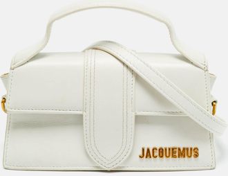 Jacquemus Le Bambino Mini White Leather Top Handle Bag