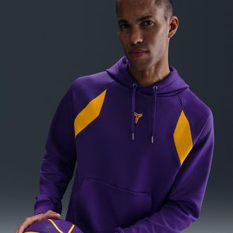 Nike Mens Kobe Therma-FIT Pullover Hoodie in Purple | HJ8109-547