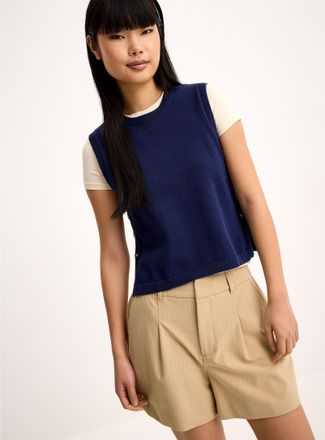 Twik Womens Side buttons cotton sweater vest