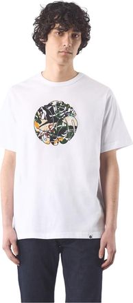 Pretty Green Heren Convergence Grafisch T-Shirt Regular (Wit)