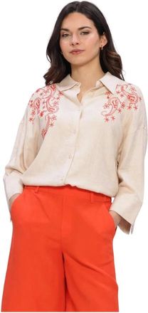 Mos Mosh MOS Mosh, Overhemden, Dames, Beige, S, Linnen, Mmaudri Coleen Shirt