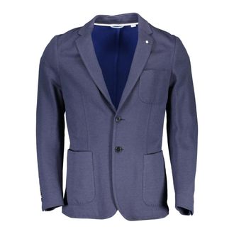 GANT Blazers, male, Blue, S, Elegant Classic Long Sleeve Jacket