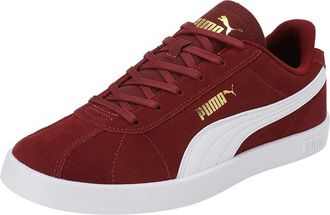 Puma Unisex Club II Trainers, Intense Red-PUMA White-PUMA Gold, 10