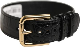 Dolce & Gabbana Armband Riem - Dames - Armbanden - Zwart - ONE Size - Leer - Accessoires