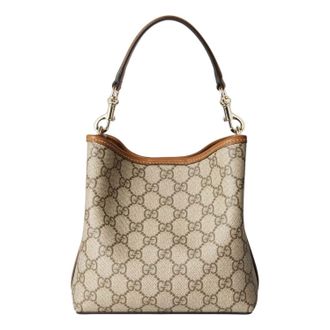 Gucci (WMNS) Gucci GG Emblem Mini Bucket Bag Monogram Canvas 815118-FAD6L-9758