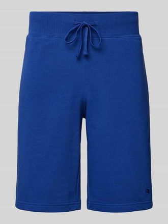 Champion Regular Fit Sweatshorts mit Logo-Stitching in Blau, Gr&ouml;&szlig;e XS