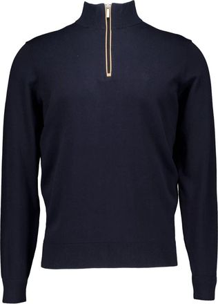 Bugatti Half-Zip Sweater 7500 - Heren - Coltruien - Blauw - 2XL - Katoen - Truien & Vesten