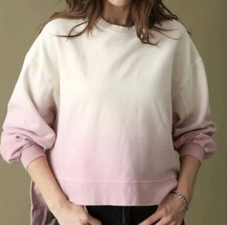 Electric & Rose Apollo Sweatshirt Ombre In Dusty Rose/cloud