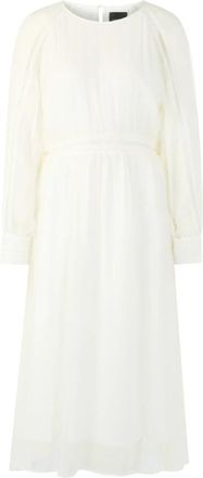Marc Cain Cr&ecirc;pe viscose jurk - Dames - Feestkleedjes - Wit - XL - Kleedjes
