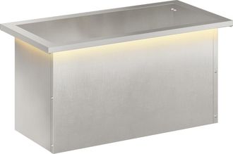 vidaXL Jardinera Para Jard&iacute;n Con Luces Led Plateado 30 X 60 X 30 Cm Vidaxl