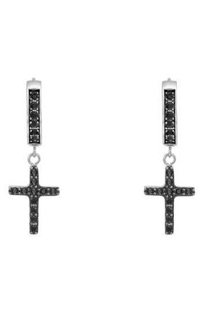 Ed Hardy Mens Cross Hoop Earrings in Silver at Nordstrom Rack