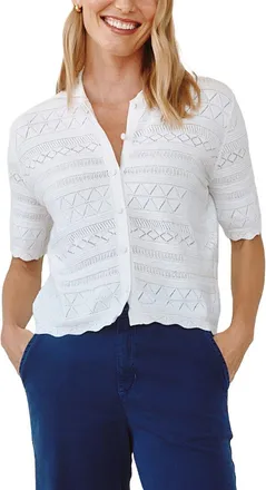Bella Dahl Button-Down Wool-Blend Sweater