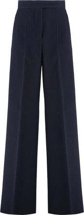 Max Mara Womens Osol Virgin Wool Trousers - Dark Blue - Size EU 38 (Womens)