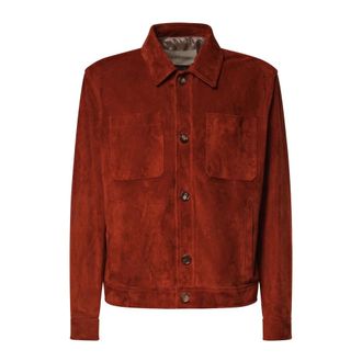 Valentino Garavani Leather Jassen - Heren - Jassen - Rood - Maat: 2XL Leer