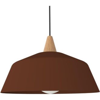 Lumicom Kon Sospensione, 1X E27, max 42W, metallo, marrone corten, D.35cm - Lumicom